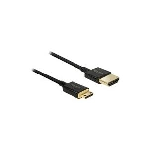 Delock Cavo HDMI ad alta velocit con Ethernet - HDMI-A maschio HDMI Mini-C maschio 3D 4K 45 m Active Slim Alta qualit