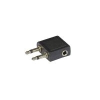 Alcasa 2x 3.5mm Mono - 3.5 Stereo - m-f - 2x 3.5 Mono - 3.5 Stereo - Männlich/weiblich - Schwarz - Metallisch - Kunststoff (AD-35B2SW)