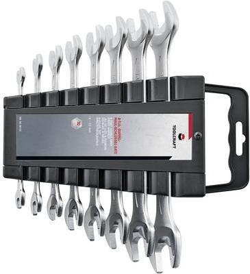 TOOLCRAFT Doppel-Maulschlüssel-Satz 8tlg. 820902 Schlüsselweite 6 x 7 - 20 x 22 mm