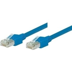 Patchkabel SF/UTP, Cat 5e, blau, 2,0 m halogenfrei, mit Draka-Kabel und Hirosesteckern TM11 (bisherige Bezeichnung S/FTP) (71302B)