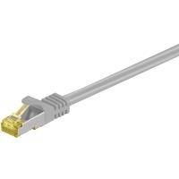 Cavo patch RJ45 3,0 m grigio S/FTP con cavo grezzo CAT7, 2xRJ45, LSZH, CU