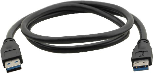 Kramer C-USB3/AA Series C-USB3/AA-3 - USB-Kabel - USB Type A (M) bis USB Type A (M) - USB3.0 - 90cm - geformt - Blau (96-0230003)
