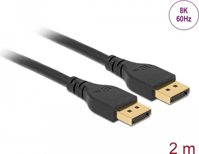 DeLOCK Cavo DisplayPort 8K 60 Hz 2 m certificato DP 8K privo di fermo (Delock - DisplayPort kabel - DisplayPo)