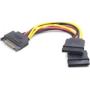Gembird Cablexpert CC-SATAM2F-01 - Netz-Splitter - SATA Leistung (W) bis SATA Leistung (M) - 15 cm (CC-SATAM2F-01)