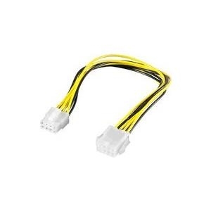 Microconnect PI02012 - Männlich/weiblich - EPS (8-pin) - EPS (8-pin) - Gerade - Gerade - Schwarz - Weiß - Gelb (PI02012)