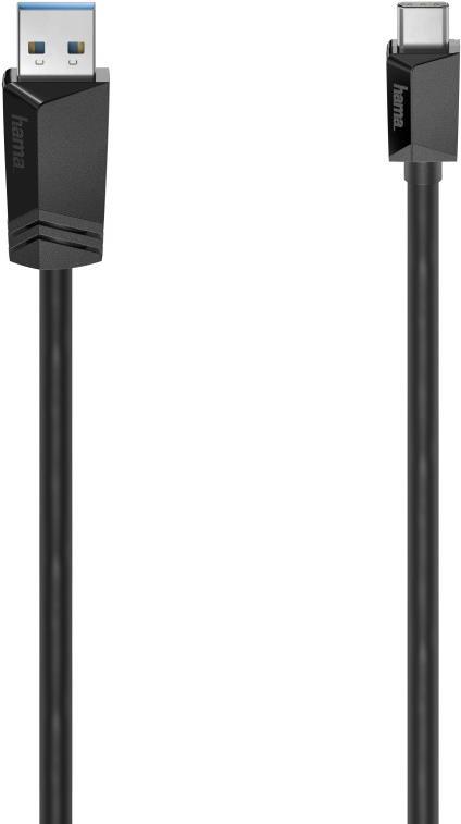 Hama USB-A to USB-C Cable, USB 3.2 Gen1, 3 Metre, Black