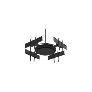 Peerless-AV Multi-Display DST975-4 - Befestigungskit (Adapterplatte, Befestigungsteile, 4 Teleskoparme, Montagenabe) für Plasma/LCD/TV - schwarze Pulverbeschichtung - Bildschirmgröße: 94-190.5 cm (37-75) - Deckenmontage