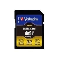 Verbatim PRO+ - Flash-Speicherkarte - 32GB - UHS Class 3 / Class10 - SDHC UHS-I (49196)