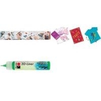 Marabu Relieffarbe 3D-Liner, 3D-rubinrot, 25 ml lichtecht, Trockenzeit: ca. 6 Stunden, für Pluster- bzw. (180309638)