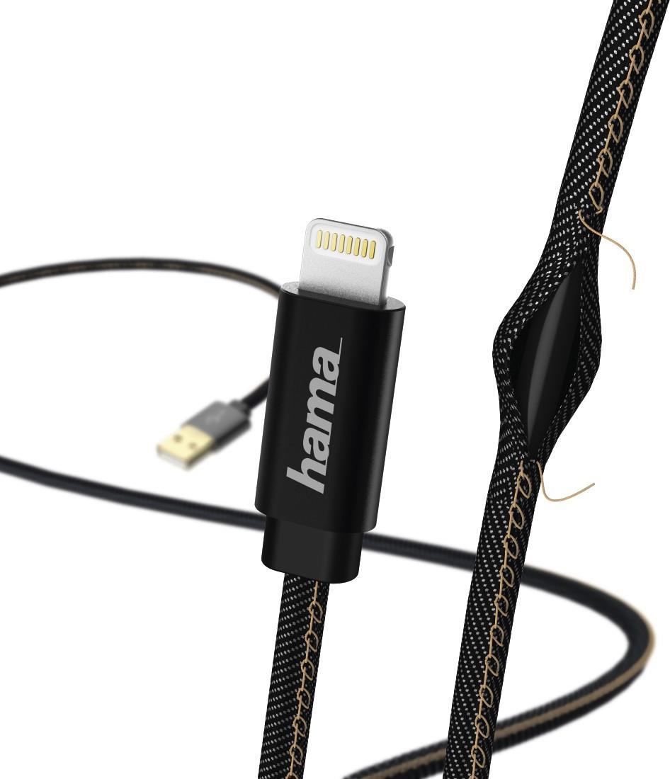 Hama 00183201 Handykabel USB A Lightning Schwarz 1,5 m (00183201)