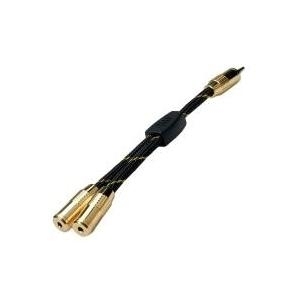ROLINE Gold - Audio-Splitter - Mini-Phone Stereo 3.5 mm (M) - Mini-Phone Stereo 3.5 mm (W) - 15 cm (11.88.4213)