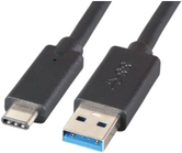 M-Cab 7200449 cavo USB USB 3.2 Gen 2 [3.1 Gen 2] 0,5 m USB A USB C Nero (0.5M USB 3.2 CABLE A-C / M-M - 5GBPS 3A 15W)