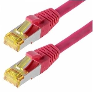 Herweck Helos - Patchkabel - RJ-45 (M) - RJ-45 (M) - 0,5m - SFTP-Kabel (PIMF) - CAT 6a - Magenta (118130)