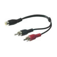 Wentronic goobay AVK 108-0020 - Audio-Splitter - RCA x 2 (M) bis RCA (W) - 20 cm (50008)