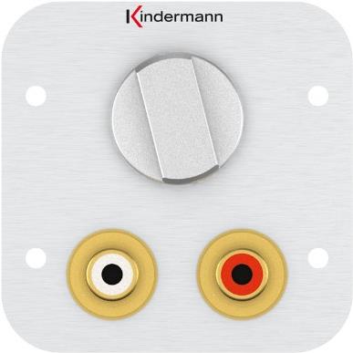 Kindermann 7441000518 2 prese RCA in alluminio (7441000518)