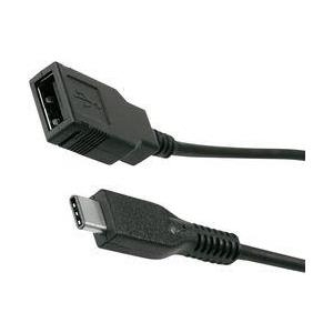 D-Parts Fontastic Datenkabel OTG USB weiblich auf USB-C, Schwarz (238710)