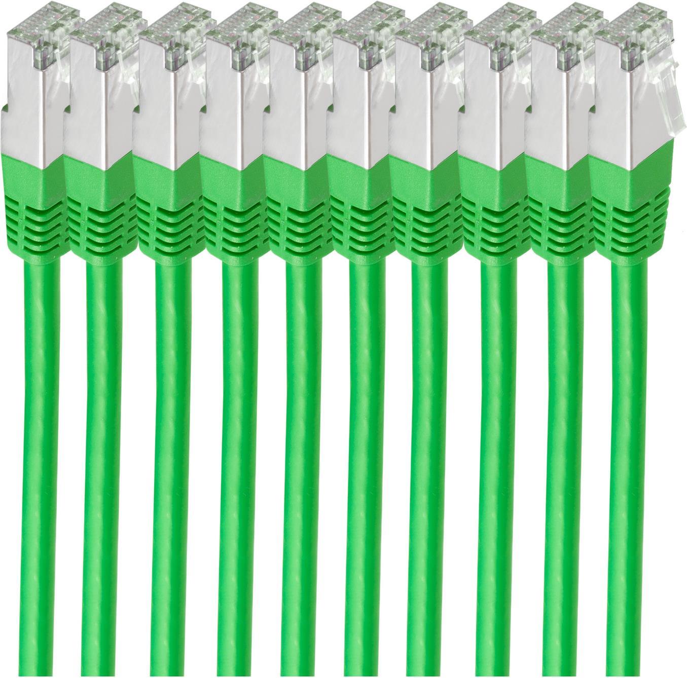 shiverpeaks BS75711-H0.5G-SET10 cavo di rete verde 05 m Cat6 S/FTP (S-STP) (BS75711-H0.5G-SET10)