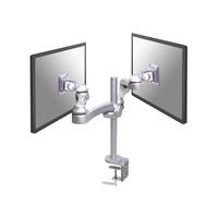 NewStar FPMA-D930D - Befestigungskit (Tragarm, Gelenkarm, Spannbefestigung für Tisch) für 2 LCD-Displays - Silber - Bildschirmgröße: 25,4 - 61cm (10 - 61,00cm (24)) - Montageschnittstelle: 100 x 100 mm, 75 x 75 mm - Tischmontage (FPMA-D930D)