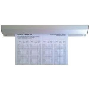 FRANKEN Papierklemmschiene, Aluminium, Länge: 880 mm selbstklebend, beliebig erweiterbar, Wandmontage mit - 1 Stück (PKSA88)