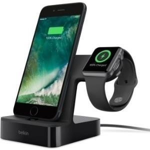 PowerHouse Charging Dock - Ladeständer - 3.4 A - 2 Ausgabeanschlussstellen (Lightning, magnetisch) - Schwarz - für Apple iPhone 5, 5c, 5s, 6, 6 Plus, 6s, 6s Plus, 7, 7 Plus, SE, Watch PowerHouse Charging Dock - Ladeständer - 3.4 A - 2 Ausgabeanschlussstellen (Lightning, magnetisch) - Schwarz - für Apple iPhone 5, 5c, 5s, 6, 6 Plus, 6s, 6s Plus, 7, 7 Plus, SE, Watch