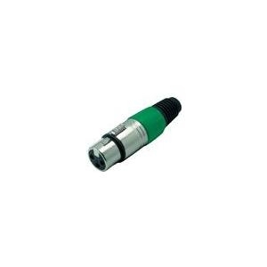 Cannon / XLR-Buchse, grün, Good Connections® (BU-XLRG)