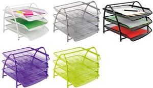 ALBA Briefablage MESHTRAY3 M, DIN A4, Drahtmetall, grau 3 Ablagen, passend bis Format 240 x 320 mm, Maße: (B)290 x - 1 Stück (MESHTRAY3 M)