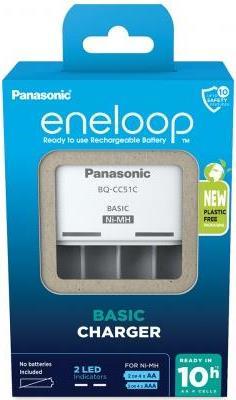 Panasonic BQ -cc51e - 10 ore di caricabatterie - (per 4xAA/AAA) - Wei - Europa (BQ -cc51e)