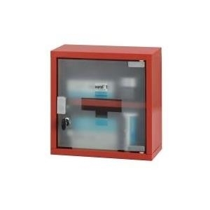 MEDIZINSCHRANK STAHL/ROT 25CM (18467)