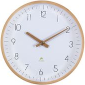 ALBA Holz-Wanduhr HORTREE, Quarzuhr, Durchmesser: 300 mm Zahlen in schwarz, Gehäuse aus Holz und Glas, mit Minuten - 1 Stück (HORTREE)