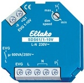 Eltako SDS61/1-10V. Tipo di prodotto dimmering tipo di fissaggio filo -montato colore del prodotto blu. Fonte energetica AC mas