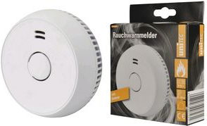 uniTEC Rauchmelder CE, weiß, Alarmsignal: ca. 85 dB fotoelektrisch, Rauchentwicklung löst Alarm aus, einfache - 1 Stück (213003)