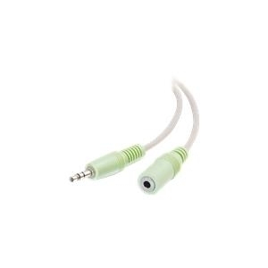 C2G - Audioverlängerungskabel - 29 AWG - Mini-Phone Stereo 3,5 mm (M) - bis - Mini-Phone Stereo 3,5 mm (W) - 3,0m - abgeschirmt (80101)