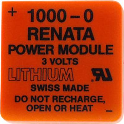 Renata Spezial-Batterie Pin Lithium Powermodul 1000-0 horizontal 3 V 950 mAh 1 St. (1000-0)