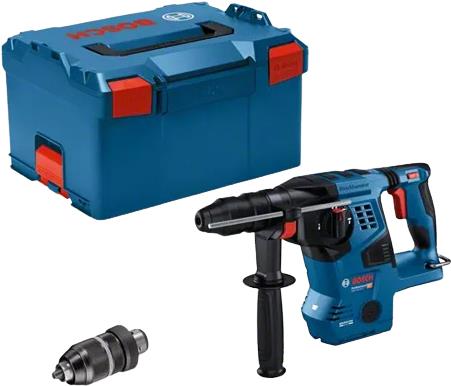 Bosch GBH 18V -28 CF Professional - SDS Plus - Nero - Blu - Red - Motore senza arrossamento - 28 cm - 33 J - 4220 bpm (06119210