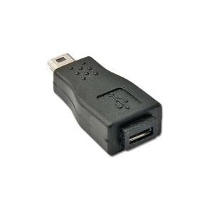 USB-Adapter - 5-polig Micro-USB Typ B (W) - Mini-USB, Typ B (M) (USB/USB2.0) - Schwarz (71235) USB-Adapter - 5-polig Micro-USB Typ B (W) - Mini-USB, Typ B (M) (USB/USB2.0) - Schwarz (71235)