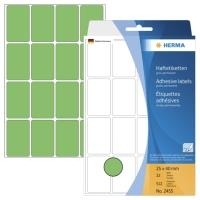 Herma - Etichette adesive permanenti - Grn - 25 x 40 mm 512 etichette (32 foglio x 16) (2455)