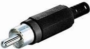 Cinch Stecker mit Knickschutz, Farbe: schwarz, Good Connections® (ST-CHB)