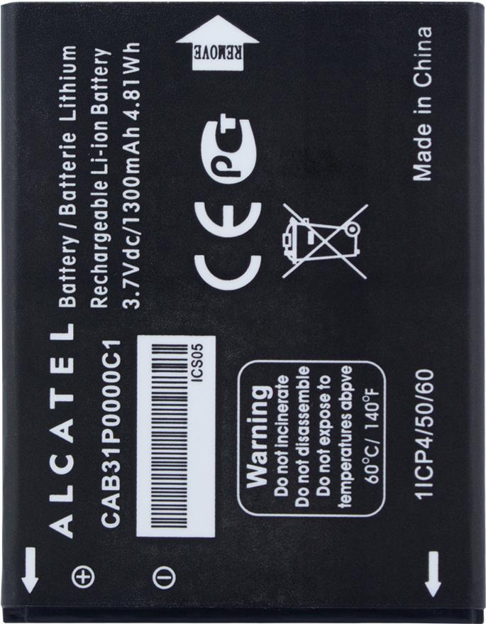 Alcatel Akku 1300mAh Li-Ion ONETOUCH 4033D (bulk) (CAB31P0000C1)