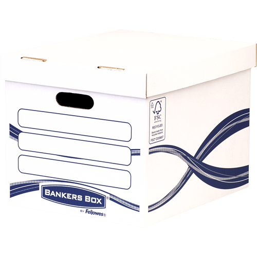 Fellowes 4460801 scatola di conservazione Armadietto portaoggetti Blu Bianco Rettangolare Carta (Fellowes Bankers Box Box Board