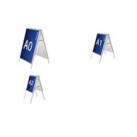 MAUL HEBEL Plakatständer, DIN A1, Aluminium, 2 Klapprahmen für Innen- und Außenbereich, wetterbeständig (66311-08)