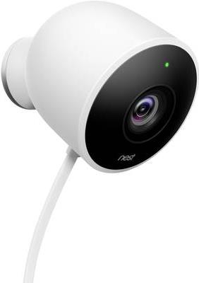 Nest Cam Outdoor - Netzwerk-Überwachungskamera - Außenbereich - wetterfest - Farbe (Tag&Nacht) - 3 MP - 1920 x 1080 - 720p, 1080p - Audio - drahtlos - Wi-Fi - Bluetooth 4.0 - H.264 - Gleichstrom 5 V