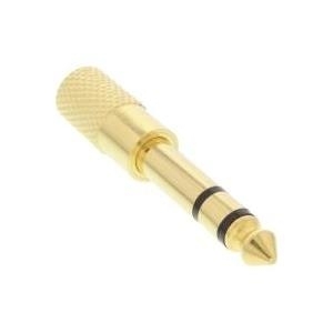 Adattatore audio - spina jack da 6,3 mm su presa jack da 3,5 mm - stereo - oro