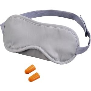 Hama Gepolsterte Schlafmaske mit zwei Ohrstöpseln, Grau (00128780)