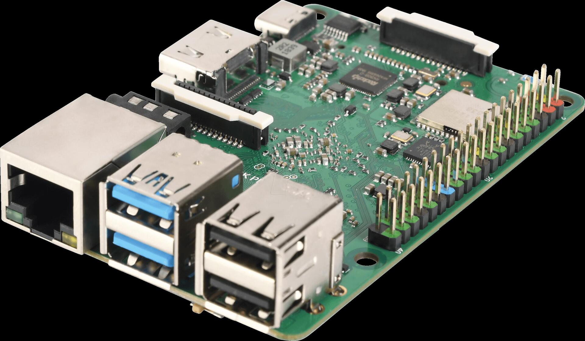 Rock Pi 4 Model B 1GB mit Dualband 2.4/5GHz WLAN/Bluetooth 5.0 (RockPi4_1GB_Bver)