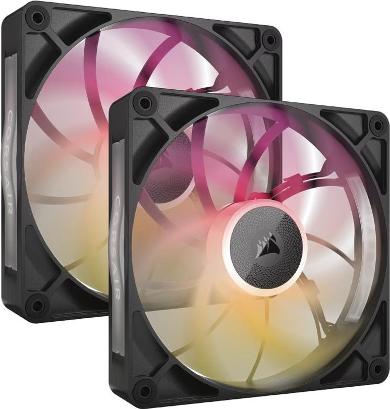 Corsair iCUE LINK RX140 MAX RGB Case per computer Ventilatore 14 cm Nero 2 pz (Case Acc Corsair Fan iCUE LINK RX140 R)