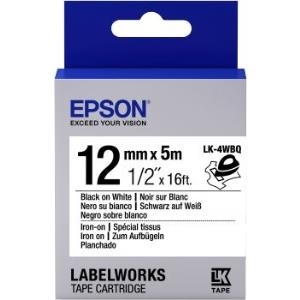 Epson LabelWorks LK-4WBQ - Etikettenband - Schwarz auf Weiß - Rolle (1,2 cm x 5 m) 1 Rolle(n) - für LabelWorks LW-1000P, LW-300L, LW-400, LW-400L, LW-400VP, LW-600P, LW-700, LW-900P (C53S654024)