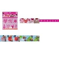 Marabu Motivschablonen-Set Love, selbstklebend DIN A5, wieder verwendbar, Reinigung mit Wasser, für Acryl- (027400008)