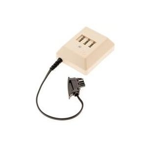 ZE Kommunikationstechnik AMS Typ 1/2 AP, TAE NF-F Buchsen, mit Schnur, T2