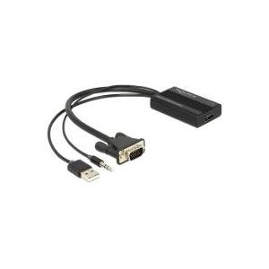 Anschlsse Eingang 1 x VGA 15 Pin Stecker 1 x Klinke 3 Pin Stecker (Audio) 1 x USB 2.0 Typ A Stecker (Stromversorgung) Ausgang