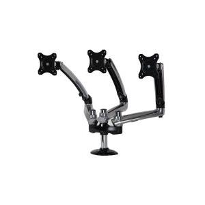 Peerless-AV LCT620AT-G - Befestigungskit (3 Gelenkarme, Tisch-Kabeldurchführung) für 3 LCD-Anzeigen - Aluminium - Bildschirmgröße: 25,4 - 61cm (10 - 61,00cm (24)) - Montageschnittstelle: 100 x 100 mm, 75 x 75 mm (LCT620AT-G)
